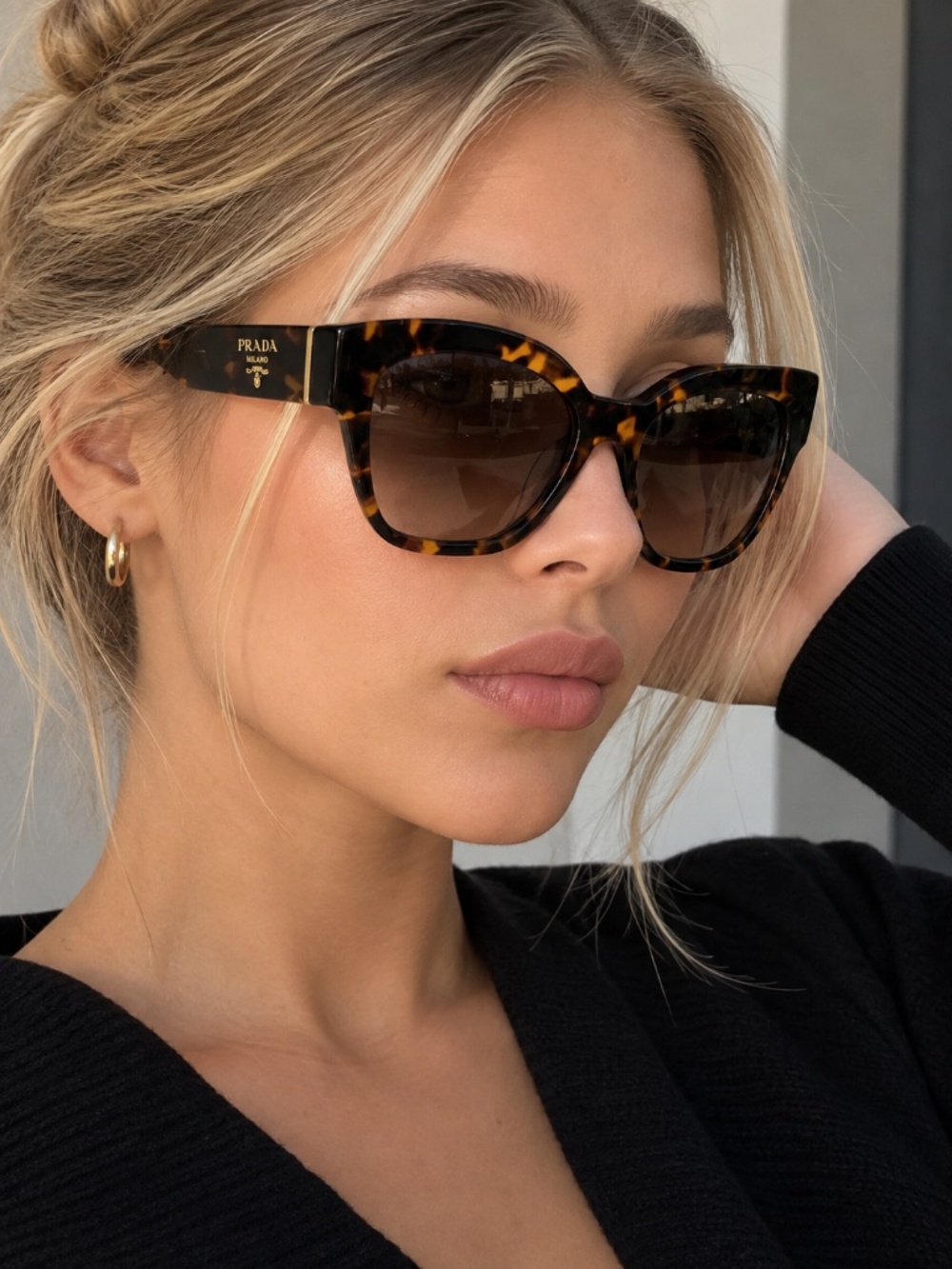 PRADA Pre-owned Pr 17zsf Vau6s1 Brown Tortoise Women's 55 Mm Sunglasses